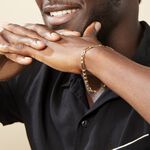 Bracelet Or Jaune Maille Altern&eacute;e - Bracelets maille Homme | Histoire d&rsquo;Or
