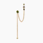 Bijou D'oreilles Angelica Plaque Or Jaune Oxyde Zirconium Labradorite - Boucles d'oreilles empierr&eacute;es Femme | Histoire d&rsquo;Or