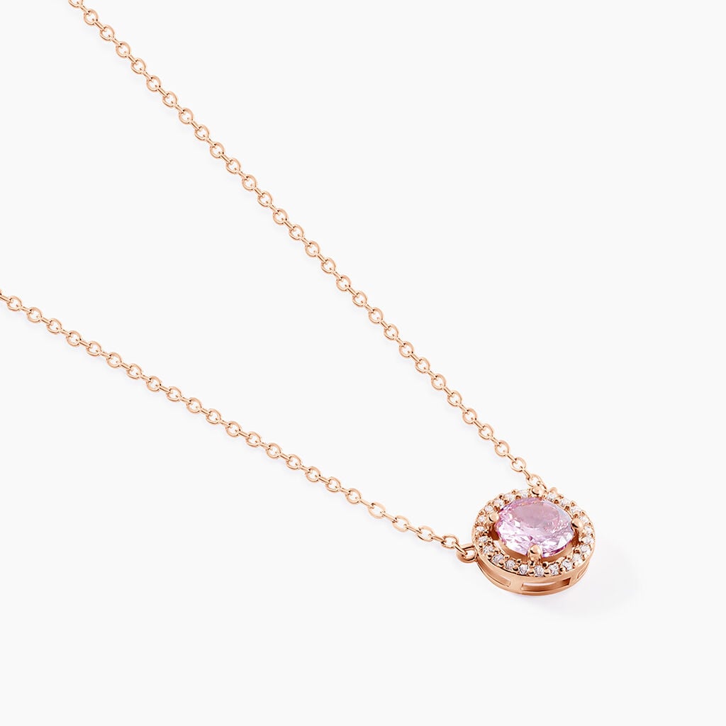 Collier Rio Argent Rose Oxyde De Zirconium - Colliers fantaisie Femme | Histoire d&rsquo;Or