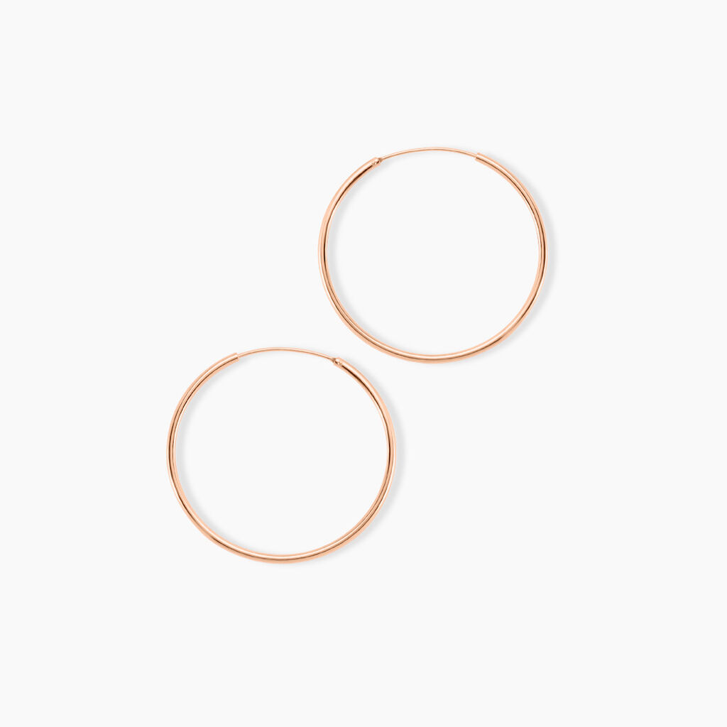 Creoles Argent Rose Olympia - Cr&eacute;oles fantaisie Femme | Histoire d&rsquo;Or