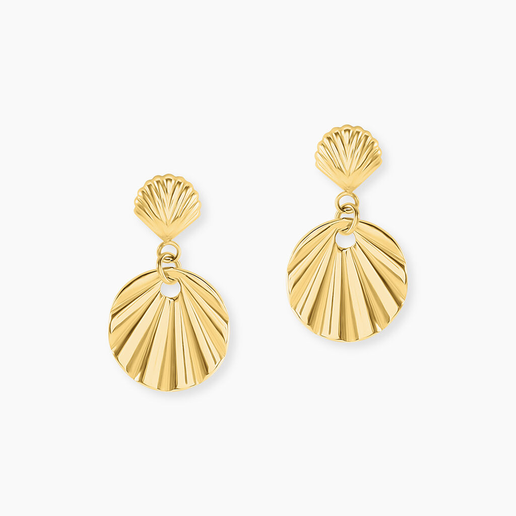 Boucles D'Oreilles Pendantes Glowy Acier Jaune - Boucles d'oreilles pendantes Femme | Histoire d&rsquo;Or