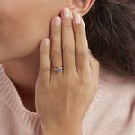 Bague Tarente Or Blanc Topaze Et Oxyde De Zirconium - Bagues de fian&ccedil;ailles ronde Femme | Histoire d&rsquo;Or
