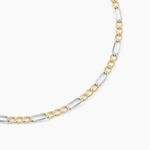 Cha&icirc;ne Cameo Maille Alternee 1/3 Or Bicolore - Chaines Homme | Histoire d&rsquo;Or