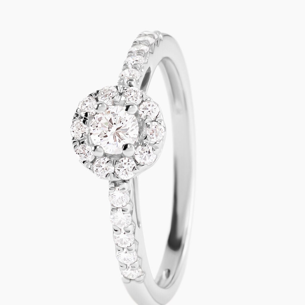 Bague Urbane Platine Blanc Diamant - Bagues de fian&ccedil;ailles vintage Femme | Histoire d&rsquo;Or