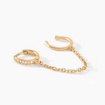 Bijou D'oreille Plaqu&eacute; Or Maurizio Oxydes De Zirconium - Boucles d'oreilles empierr&eacute;es Femme | Histoire d&rsquo;Or