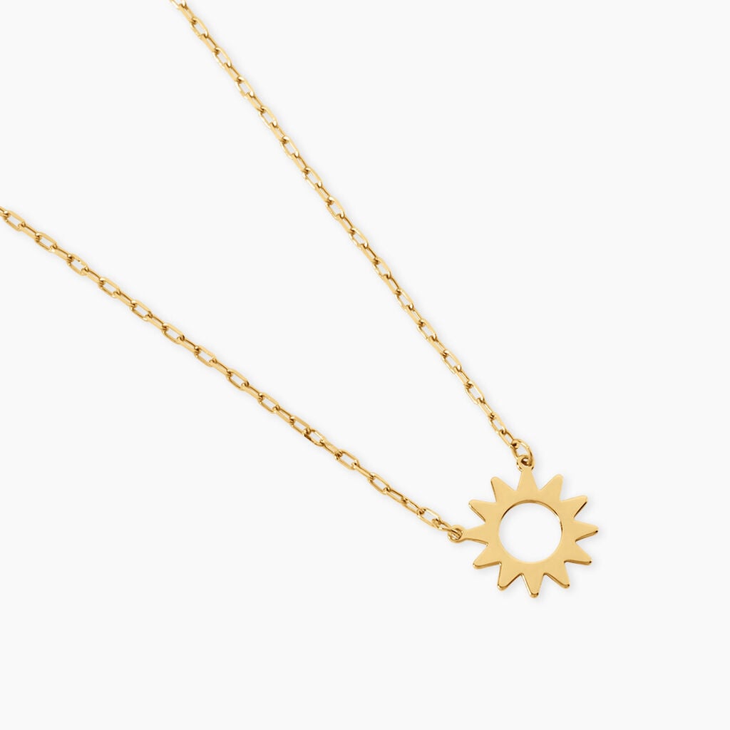 Collier Sunlight Argent Dor&eacute; A L'Or 750/1000 - Bijoux sans pierre Femme | Histoire d&rsquo;Or