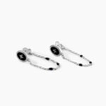Boucles D'oreilles Pendantes Polka Argent Blanc - Boucles d'oreilles pendantes Femme | Histoire d&rsquo;Or
