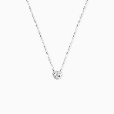 Collier Purete Or Blanc Diamant - Bijoux Pierres Pr&eacute;cieuses Femme | Histoire d&rsquo;Or
