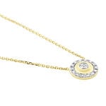 Collier Rosangela Or Bicolore Diamant Blanc - Bijoux Pierres Pr&eacute;cieuses Femme | Histoire d&rsquo;Or