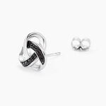 Boucles D'oreilles Puces Melina Argent Blanc Oxyde De Zirconium - Boucles d'oreilles empierr&eacute;es Femme | Histoire d&rsquo;Or