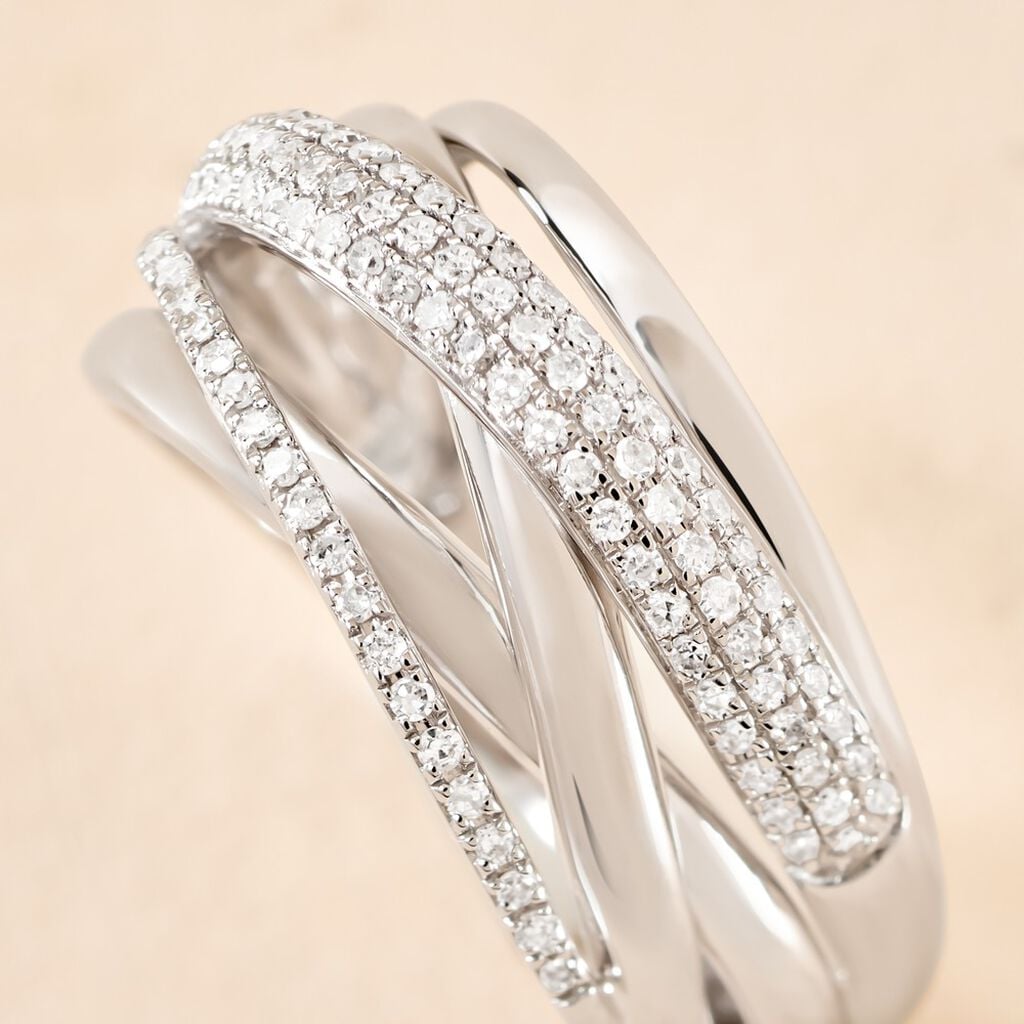 Bague Elodea Or Blanc Diamant - Bagues pierres pr&eacute;cieuses Femme | Histoire d&rsquo;Or