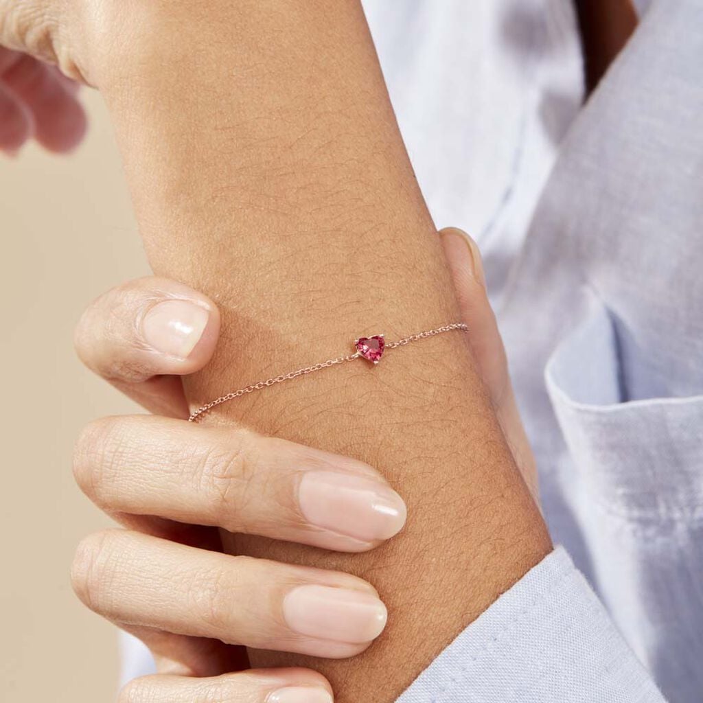Bracelet Kelvyn Argent Rose Oxyde - Bracelets Pierre Femme | Histoire d&rsquo;Or