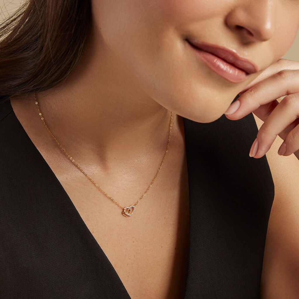 Collier Donaldina Or Jaune Oxyde De Zirconium - Anniversaire Femme | Histoire d&rsquo;Or