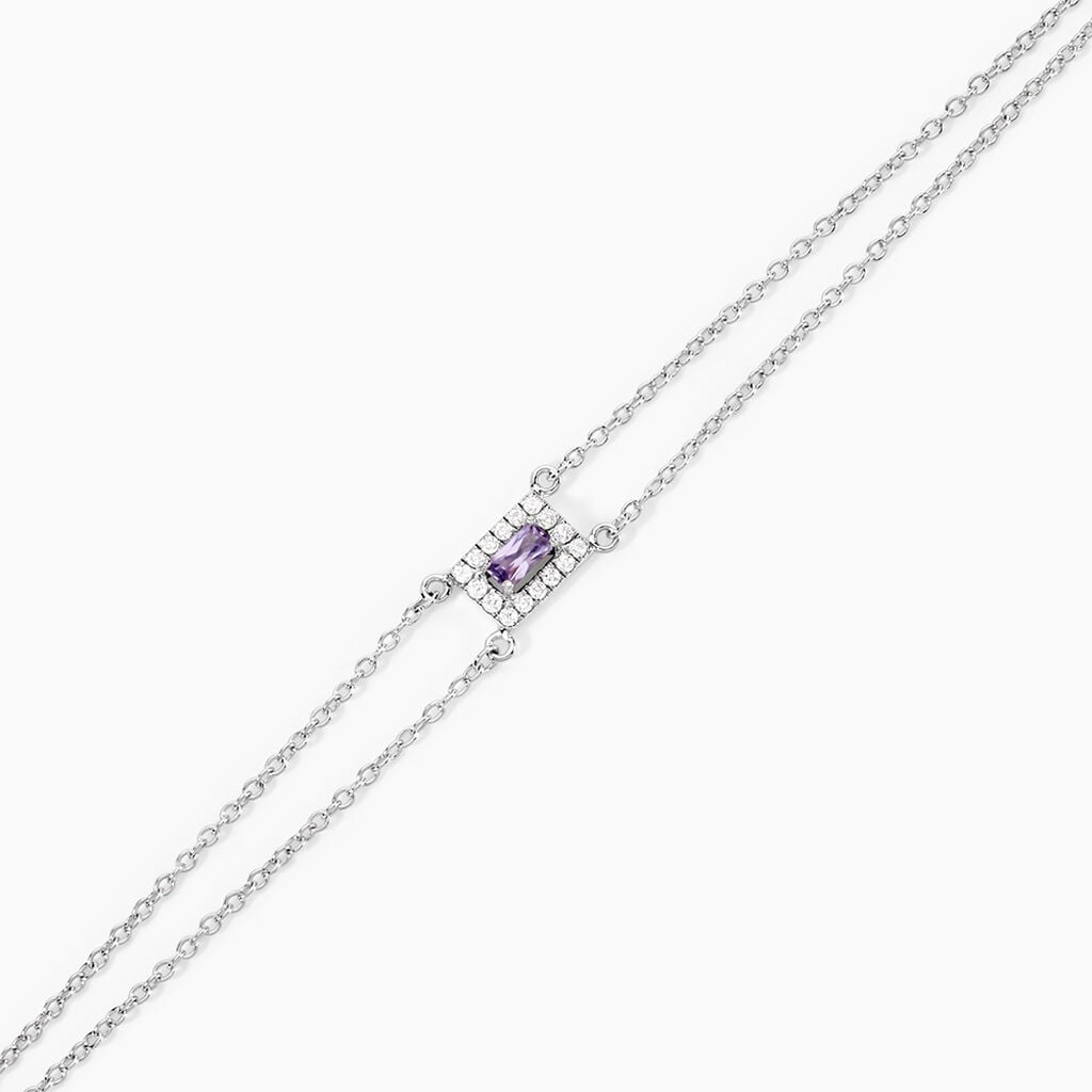 Bracelet Laurine Argent Blanc Oxyde De Zirconium - Bracelets Pierre Femme | Histoire d&rsquo;Or