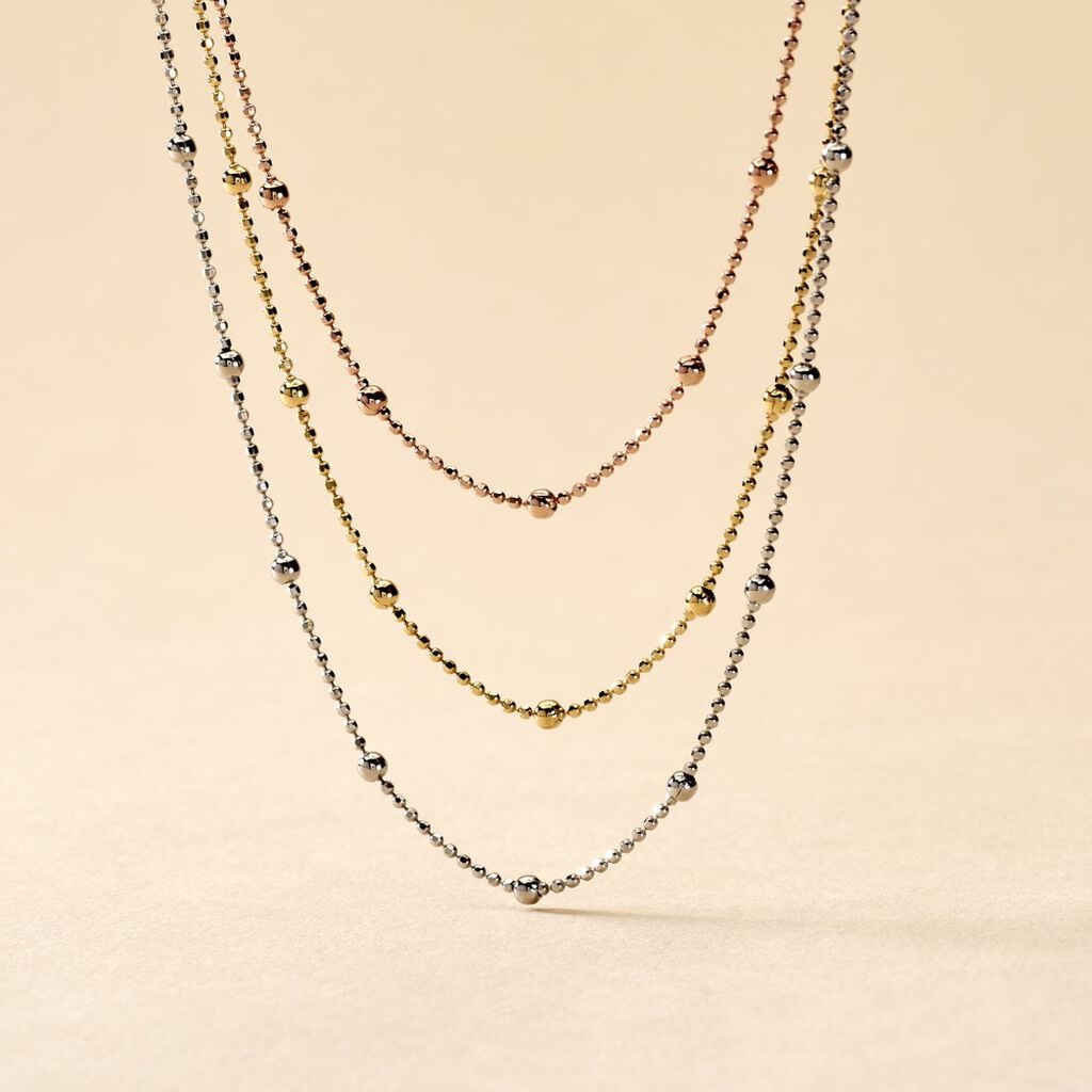 Collier Daralea Argent Tricolore - Anniversaire Femme | Histoire d&rsquo;Or