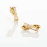 Boucles D'oreilles Puces Grebera Or Jaune Oxyde - Boucles d'oreilles empierr&eacute;es Femme | Histoire d&rsquo;Or