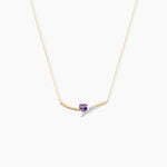 Collier Eva Or Jaune Amethyste Et Oxyde De Zirconium - Colliers pierre Femme | Histoire d&rsquo;Or