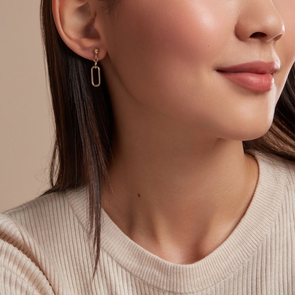 Boucles D'oreilles Pendantes Escape Or Jaune - Boucles d'oreilles pendantes Femme | Histoire d&rsquo;Or