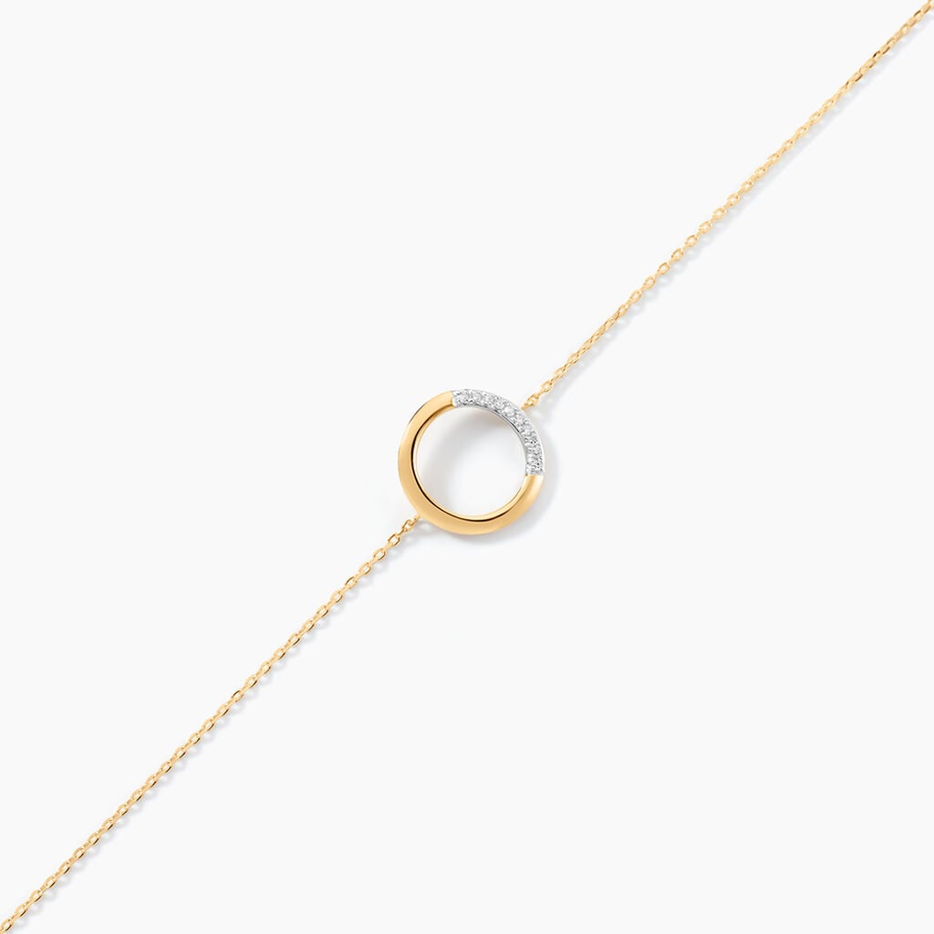 Bracelet Or Jaune Vahina Diamants - Bracelets Pierre Femme | Histoire d&rsquo;Or