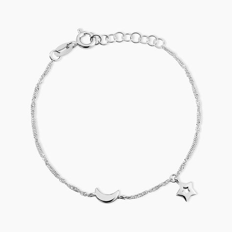 Bracelet Rohanne Argent Blanc - Bracelets Breloques Femme | Histoire d&rsquo;Or