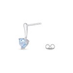 Boucles D'oreilles Pendantes Bertine Or Blanc Topaze - Boucles d'oreilles empierr&eacute;es Femme | Histoire d&rsquo;Or
