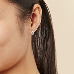 Boucles D'oreilles Puces Argent Blanc Tania Oxydes De Zirconium - Boucles d'oreilles empierr&eacute;es Femme | Histoire d&rsquo;Or