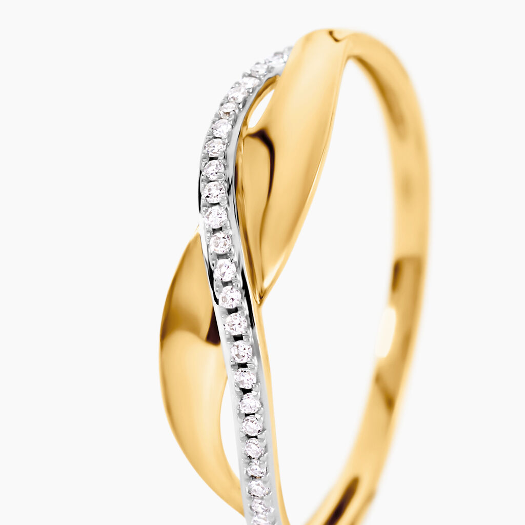Bague Camelia Or Jaune Diamant - Bagues pierres pr&eacute;cieuses Femme | Histoire d&rsquo;Or