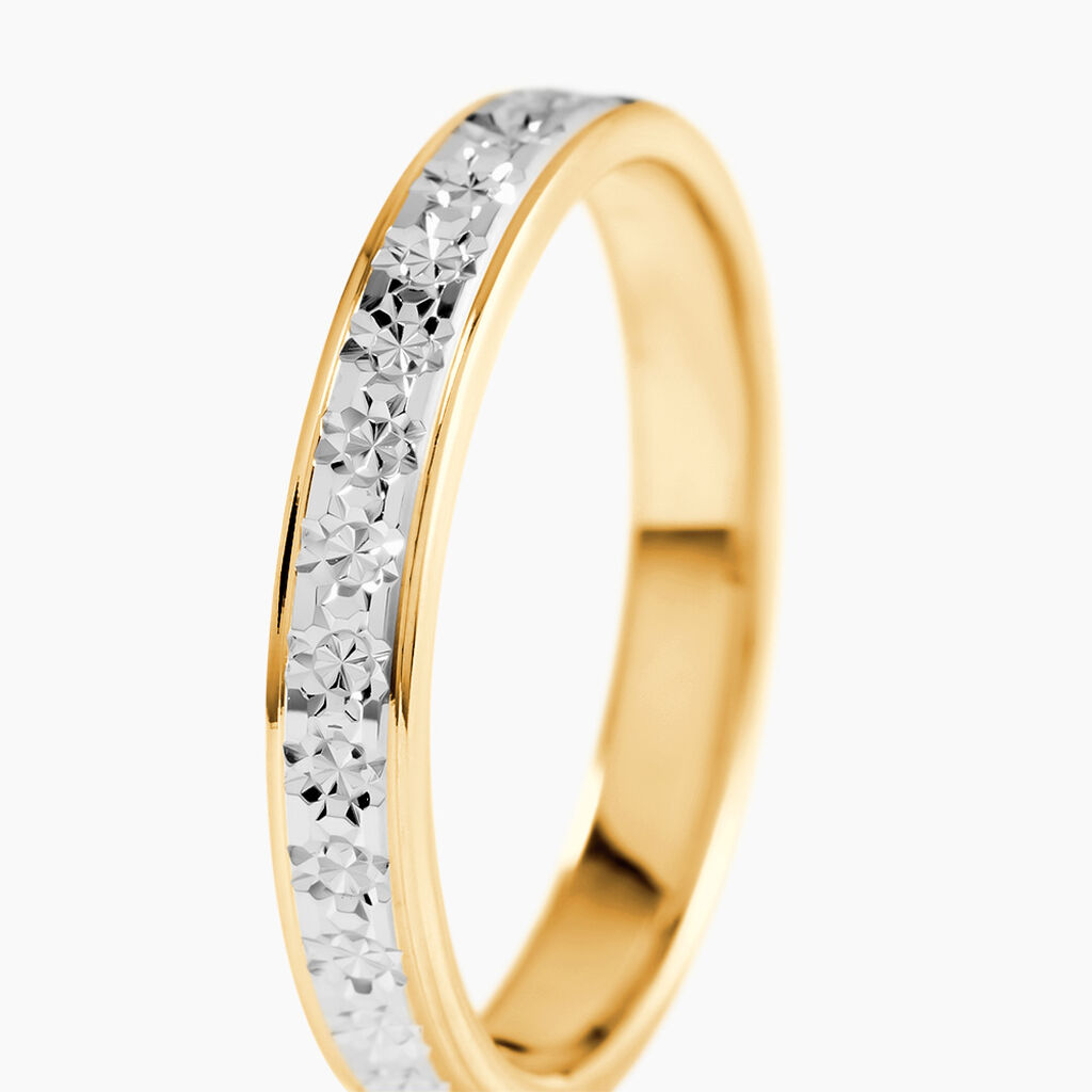 Alliance Heldea Ruban Plat Or Bicolore - Alliances Classiques Unisex | Histoire d&rsquo;Or