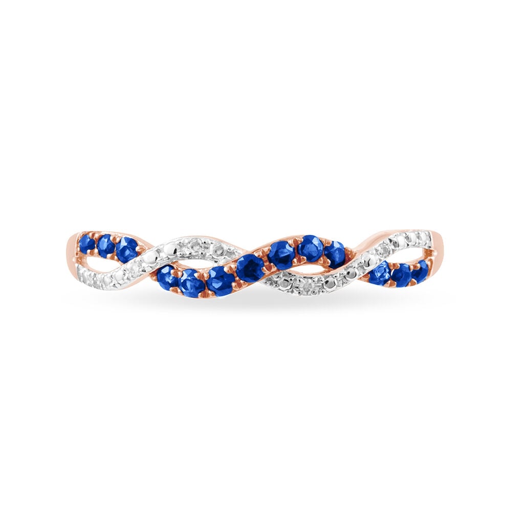 Bague Sofia Or Rose Saphir Et Diamant - Bagues pierres pr&eacute;cieuses Femme | Histoire d&rsquo;Or
