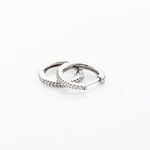Cr&eacute;oles Aryanna Rondes Or Blanc Diamant - Boucles d'oreilles pierres pr&eacute;cieuses Femme | Histoire d&rsquo;Or