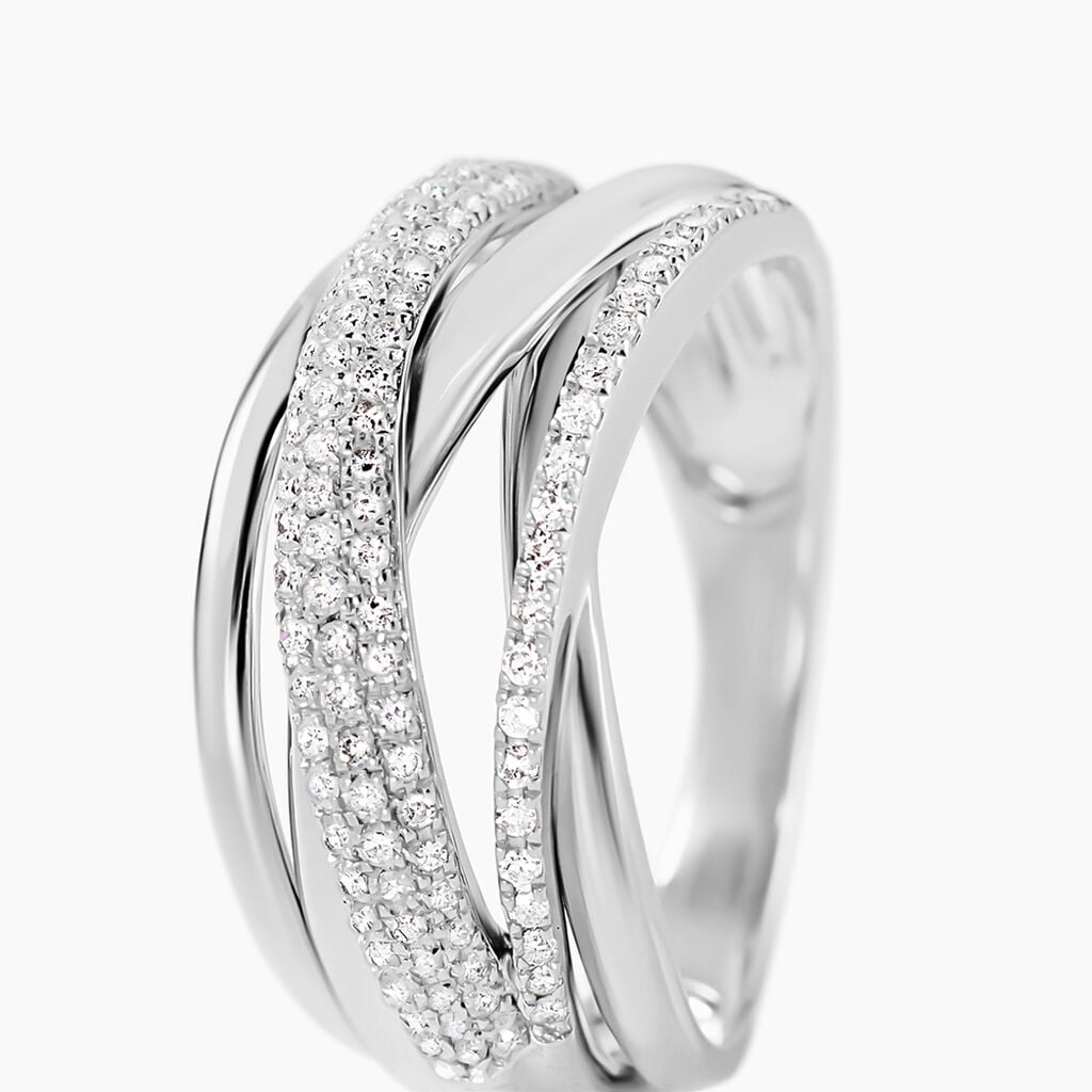 Bague Elodea Or Blanc Diamant - Bagues pierres pr&eacute;cieuses Femme | Histoire d&rsquo;Or