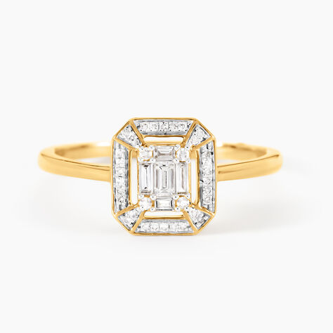 Bague 1986 Or Jaune Diamant - Bagues de fian&ccedil;ailles vintage Femme | Histoire d&rsquo;Or
