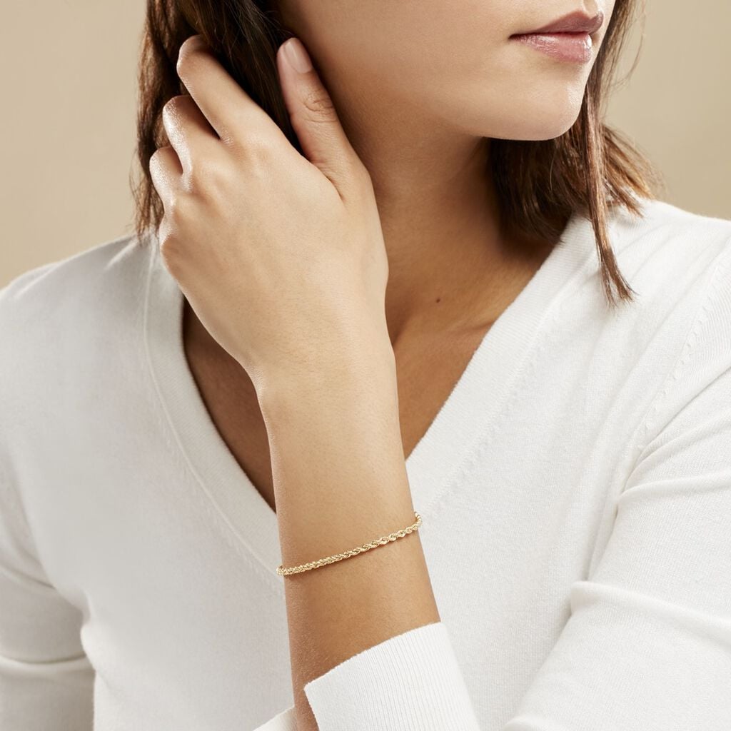 Bracelet Cordelia Maille Corde Or Jaune - Bracelets maille Femme | Histoire d&rsquo;Or