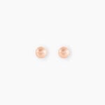 Boucles D'oreilles Puces Fidelia Boule Sablee Or Rose - Clous d'oreilles Femme | Histoire d&rsquo;Or