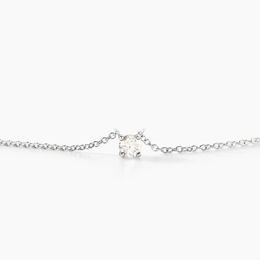 Collier One Or Blanc Diamant - Bijoux Pierres Pr&eacute;cieuses Femme | Histoire d&rsquo;Or