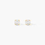 Boucles D'oreilles Puces Eddie Or Jaune Oxyde De Zirconium - Boucles d'oreilles empierr&eacute;es Femme | Histoire d&rsquo;Or