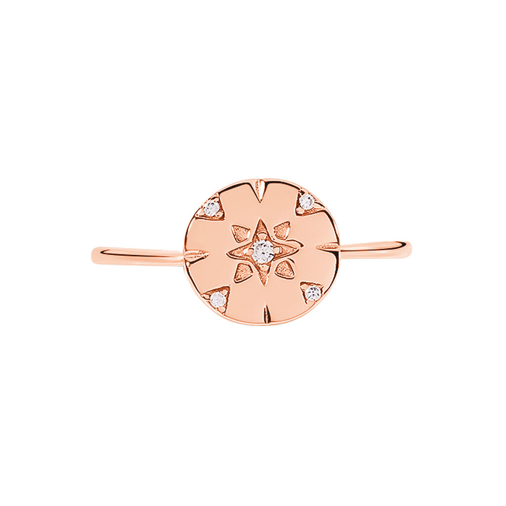 Bague Erinna Argent Rose Oxyde De Zirconium - Bagues avec pierre Femme | Histoire d&rsquo;Or