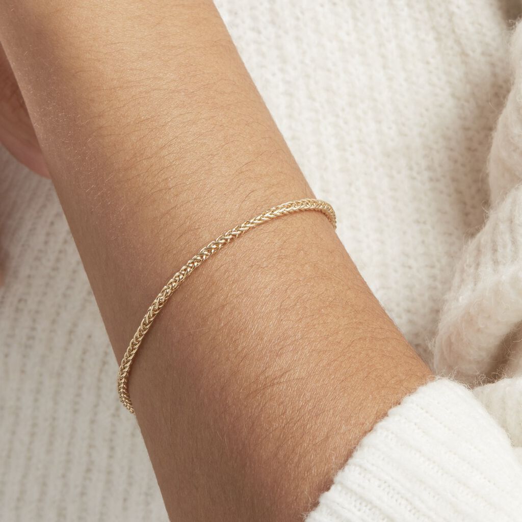 Bracelet Jany Maille Palmier Or Jaune - Bracelets maille Femme | Histoire d&rsquo;Or
