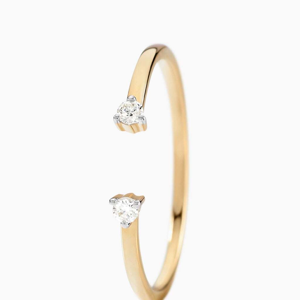 Alliance Les Inseparables Or Jaune Diamant - Alliances avec pierres Femme | Histoire d&rsquo;Or