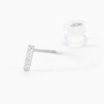 Boucles D'oreilles Puces Aprhodisia Or Blanc Diamant Blanc - Boucles d'oreilles pierres pr&eacute;cieuses Femme | Histoire d&rsquo;Or