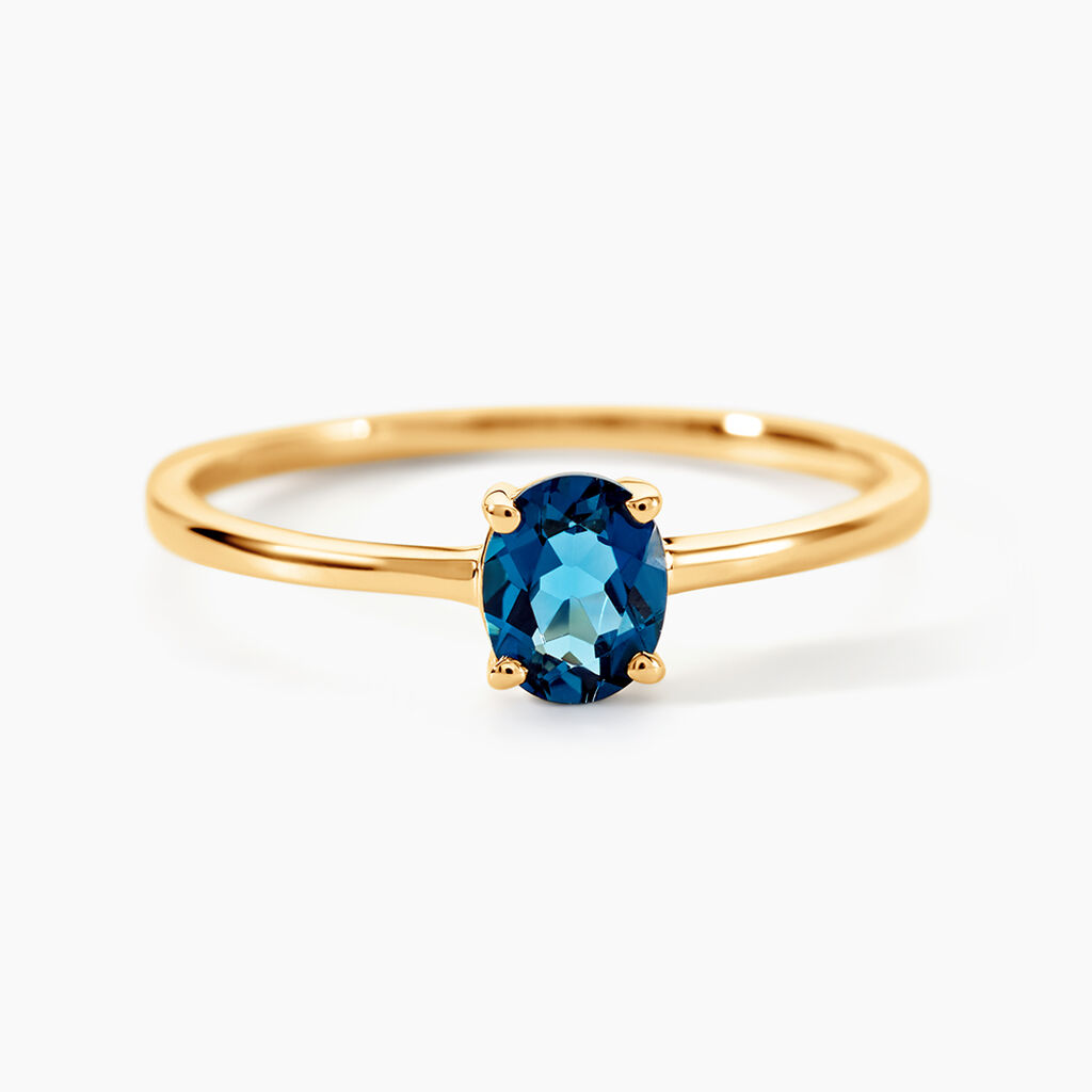 Bague Valentino Or Jaune Topaze - Bagues de fian&ccedil;ailles ovale Femme | Histoire d&rsquo;Or