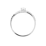 Bague Solitaire Francoise-marie Or Blanc Oxyde De Zirconium - Bagues de fian&ccedil;ailles ronde Femme | Histoire d&rsquo;Or