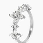 Bague Midnight Flower Argent Blanc Oxyde De Zirconium - Bagues avec pierre Femme | Histoire d&rsquo;Or