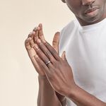 Bague Jourdan Homme Liorin Acier Bicolore Noir Et Blanc Tungstene - Bagues avec pierre Homme | Histoire d&rsquo;Or