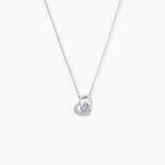 Collier Eliana Or Blanc Amethyste Et Oxyde De Zirconium - Colliers pierre Femme | Histoire d&rsquo;Or
