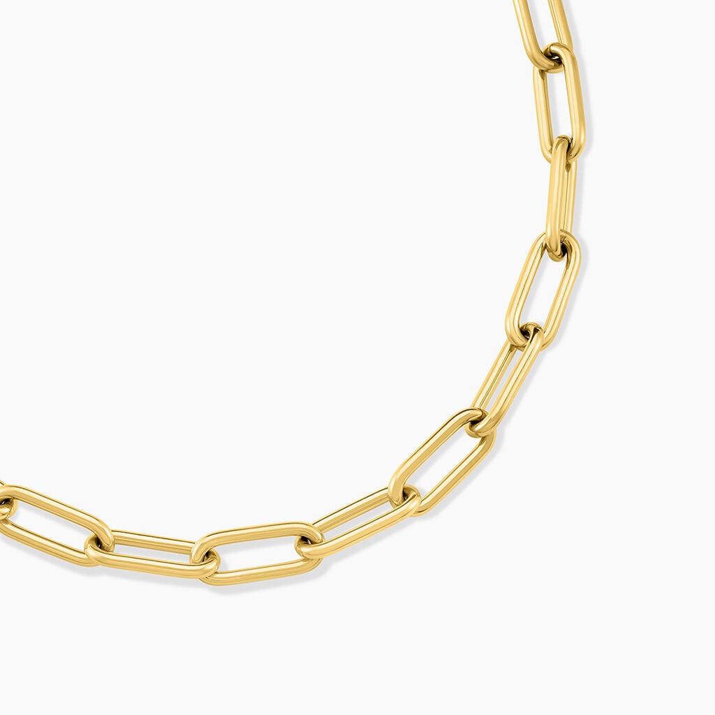 Collier Maille Urban Line Acier Dor&eacute; - Chaines Femme | Histoire d&rsquo;Or