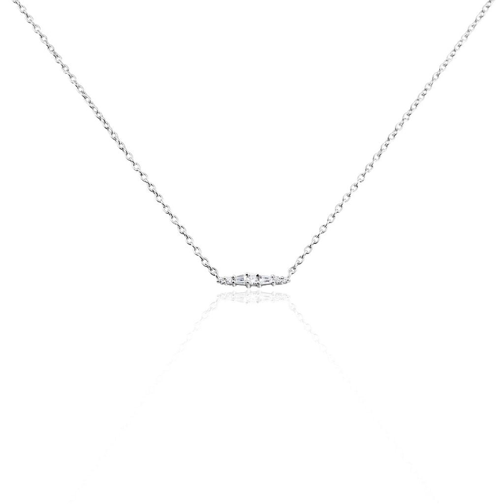 Collier Adriaan Argent Blanc Oxyde De Zirconium - Colliers fantaisie Femme | Histoire d&rsquo;Or