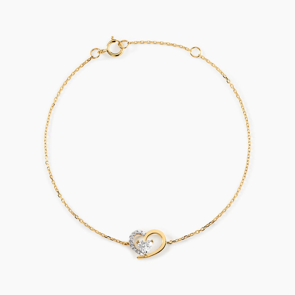 Bracelet Eliana Or Jaune Oxyde De Zirconium - Bracelets Pierre Femme | Histoire d&rsquo;Or