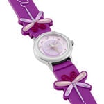 Montre Upp Libellule Violet Et Rose - Montres &eacute;tanches Enfant | Histoire d&rsquo;Or