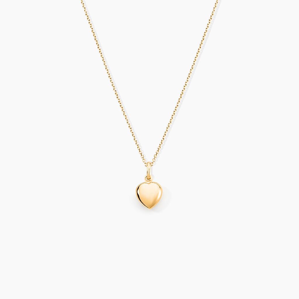 Pendentif Eudocie Coeur Lisse Or Jaune - Anniversaire Famille | Histoire d&rsquo;Or